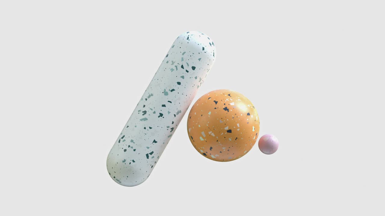 forma de mármol abstracta gráfico de movimiento de renderización 3d