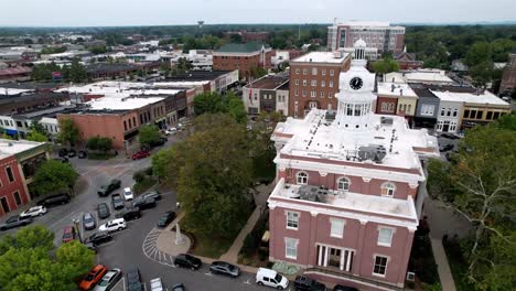 aerial push over murfreesboro tennessee, rutherford county courthouse