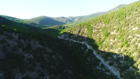 mountain road through a valley