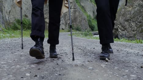 hikers on a mountain path