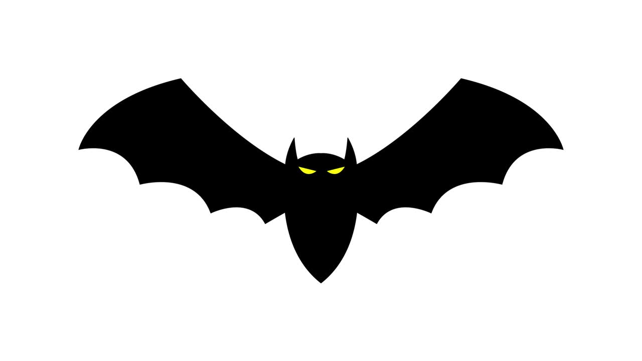 Animazione pipistrello nero.