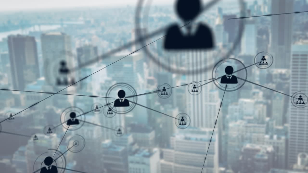 도시 풍경 배경에서 움직이는 커 ⁇ 터