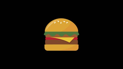 픽셀 버거 글리치 (pixel burger glitch cartoon) - 손으로 만든 애니메이션, 원활한 루프, lcd 스크린 배경