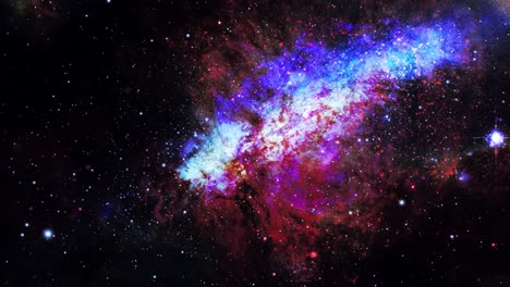 nubes nebulosas en el universo oscuro y estrellas brillantes a su alrededor