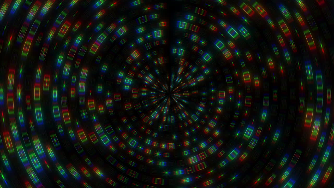 Motivo a spirale vibrante con linee colorate che convergono verso il centro