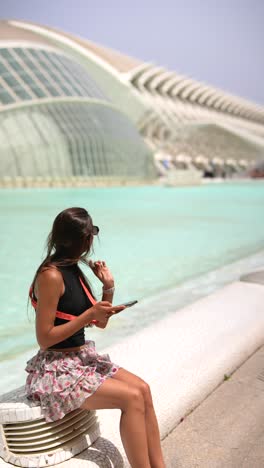 woman in valencia city center
