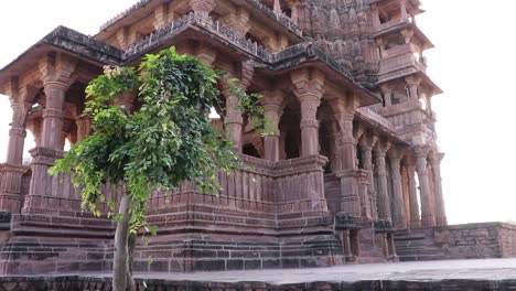 red-stone-ancient-hindu-temple-architecture-from-unique-angle-at-day