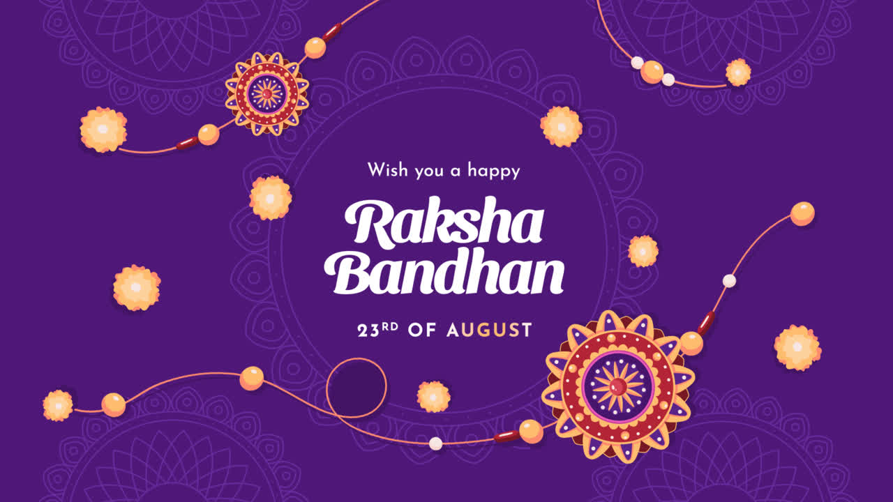 Motion Graphic of Hand drawn background for raksha bandhan celebration