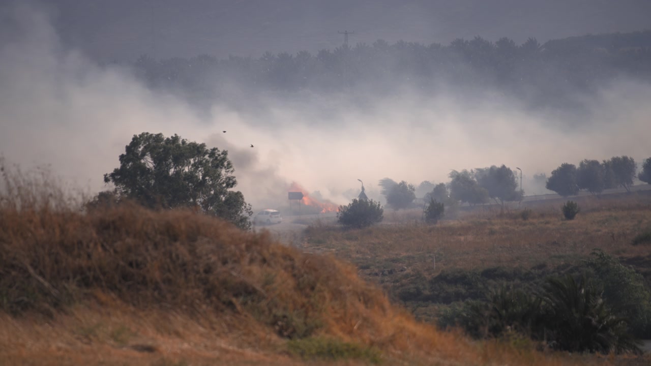 Campo in fiamme