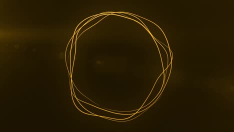 ultra hd 4k abstracto 3d render círculo de neón. círculos de neón naranja abstracto futurista fondo de movimiento de alta tecnología. video animación 3d. 3840x2160