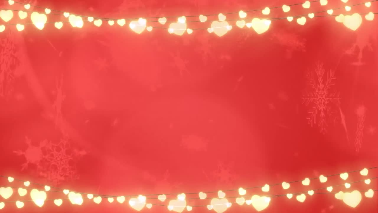 크리스마스 장식 위에 내리는 눈의 애니메이션