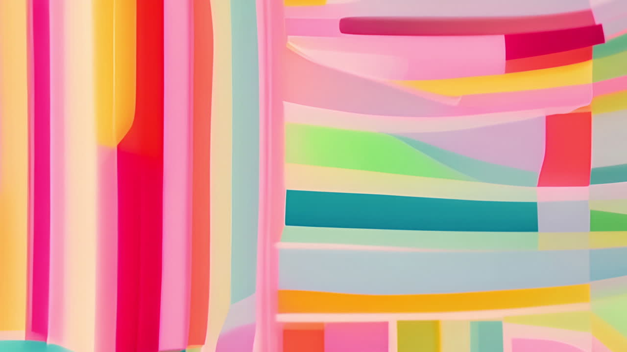 Abstract Colorful Stripes Composition