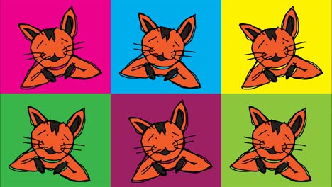 niños dibujando un fondo sin costuras con el tema del gato