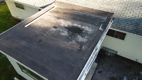 rotting surface of roof in need of repair