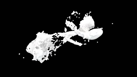 milk cream splash drops on black 4k