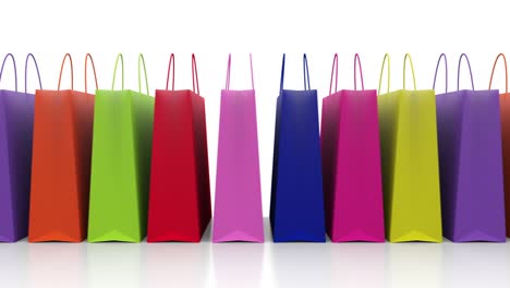 isolated shopping bags on the white background and sale on eve of the holidays