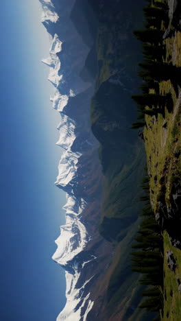 majestic snow-capped mountain range landscape