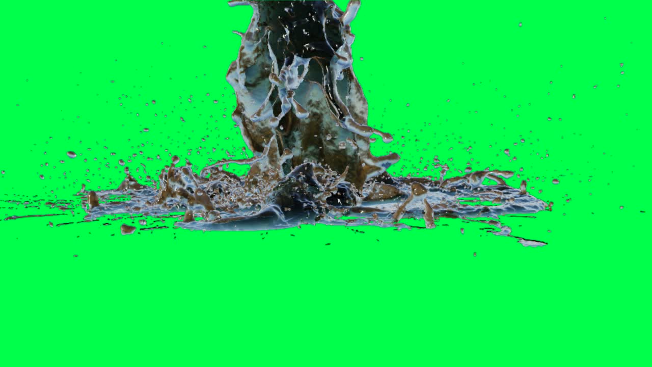 salpicaduras de líquido animadas en pantalla verde