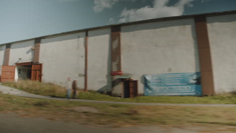 abandoned factory exterior