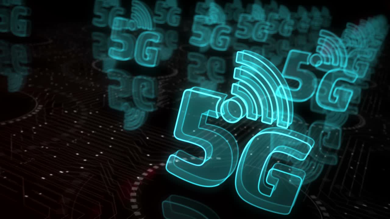 el concepto de ciclo de símbolos de la red de telefonía móvil de alta velocidad 5g