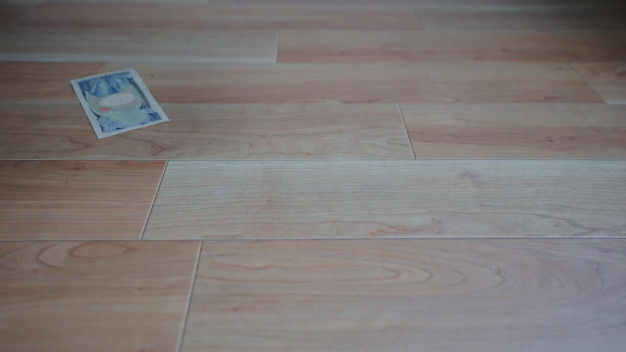 일본 통화의 일부 지폐 샷