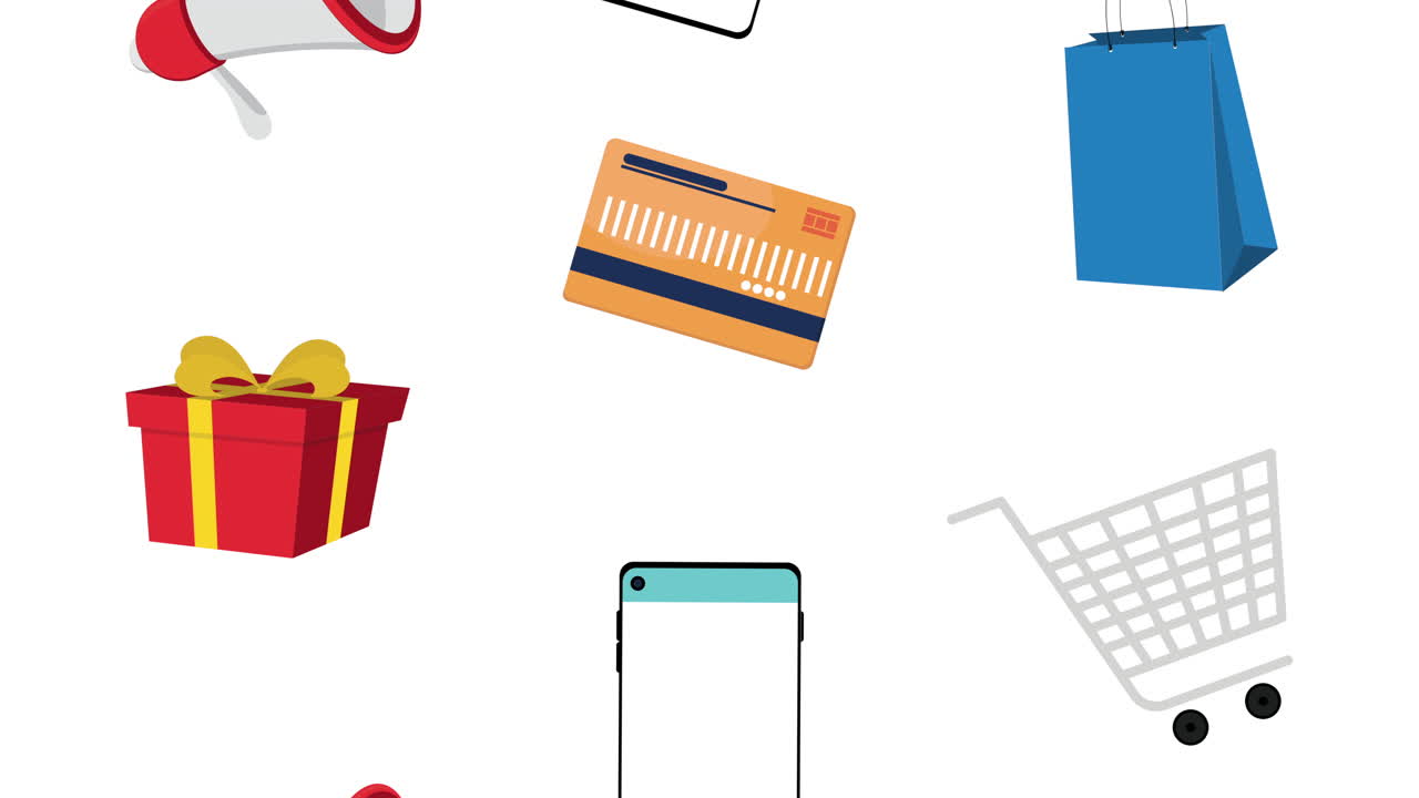 patrón de comercialización animación de comercio electrónico