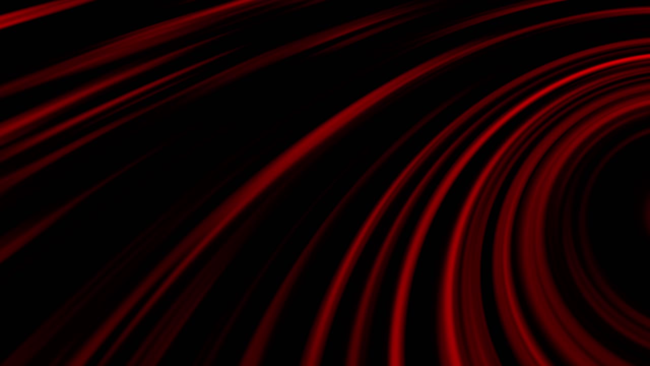 검은색 배경에 회전하는 네온 모양의 전기 적색 트랙의 애니메이션