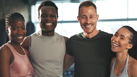 gym team, laugh or class for exercise