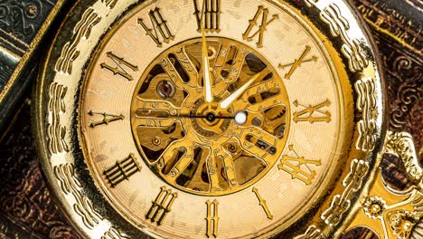 spiral clock track of time. antique clock dial close-up. vintage pocket watch.