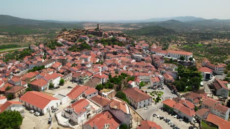 aerial view city of penamacor, guarda district, portugal