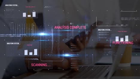 procesamiento de datos contra el hombre usando una computadora portátil