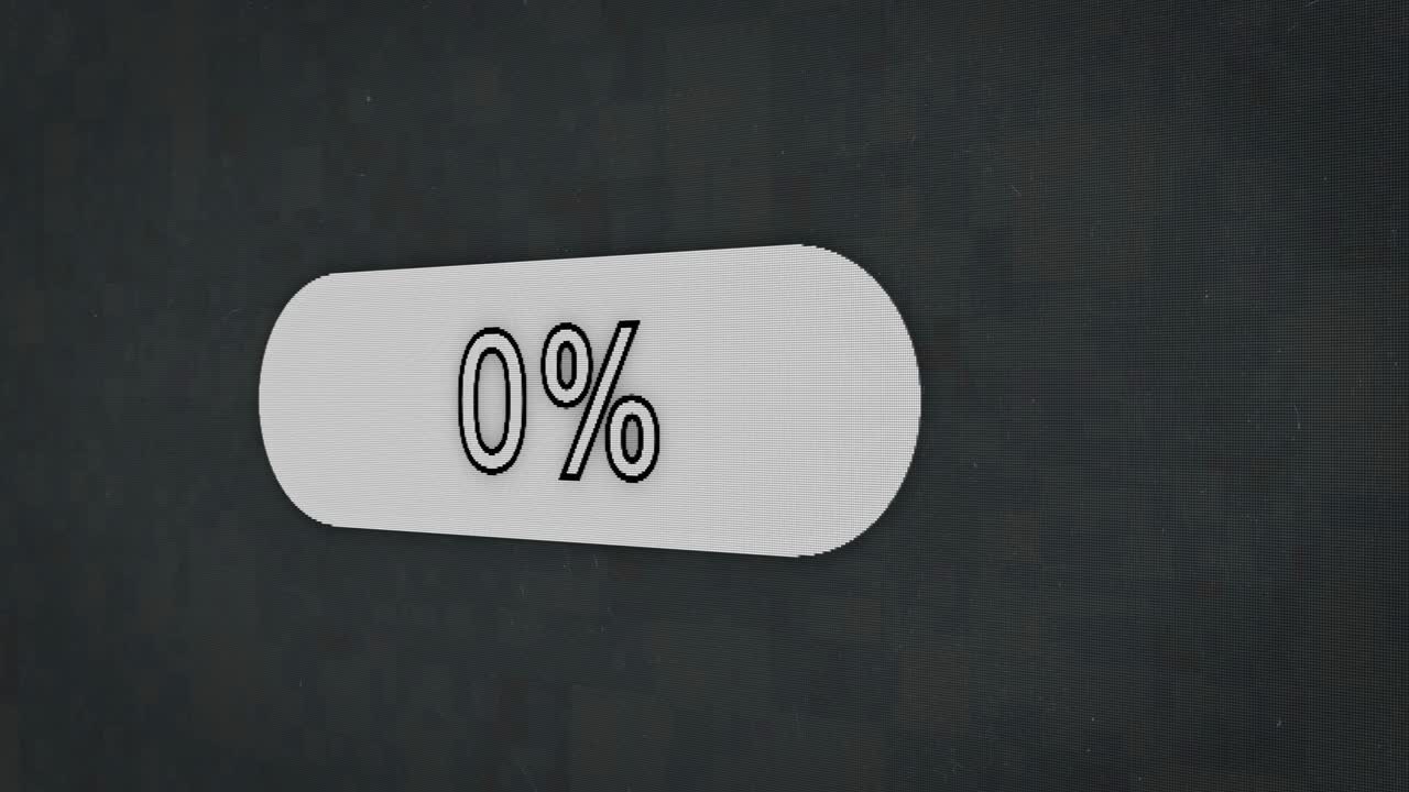 subida de la barra de progreso pixel animación de la pantalla de la computadora