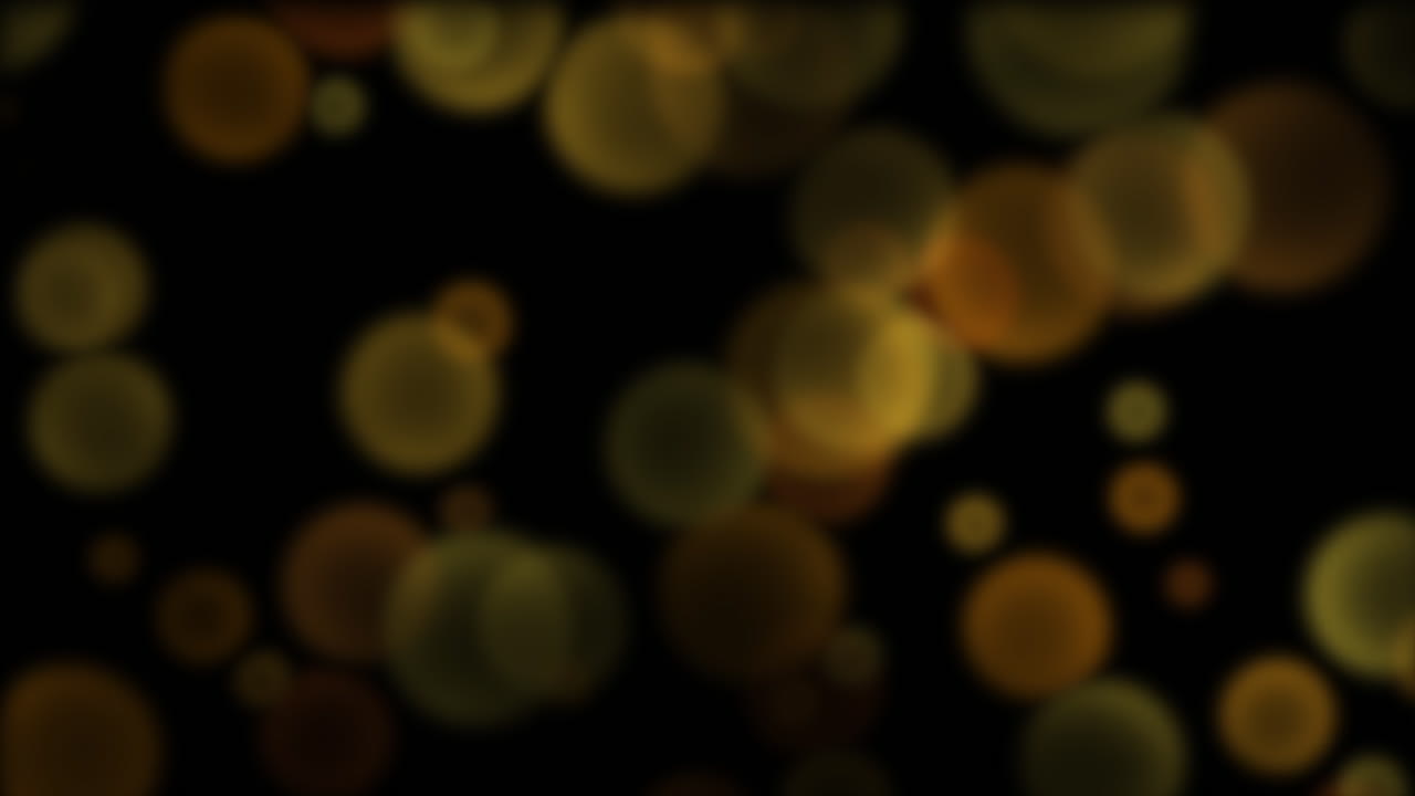 Fly gold abstract bokeh and particles on shiny background