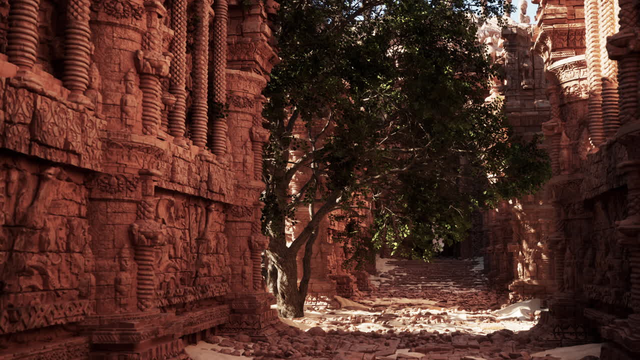 빛에 은 사라진 도시의 폐허