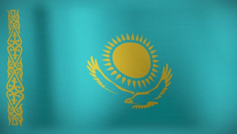 animation of waving flag of kazakhstan