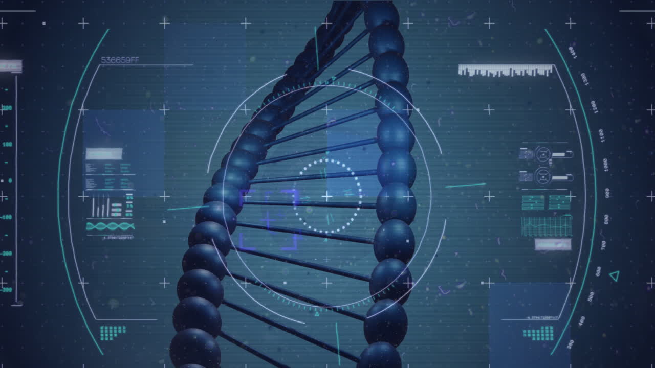 dna 가닥 위의 스 ⁇  스캐닝의 애니메이션