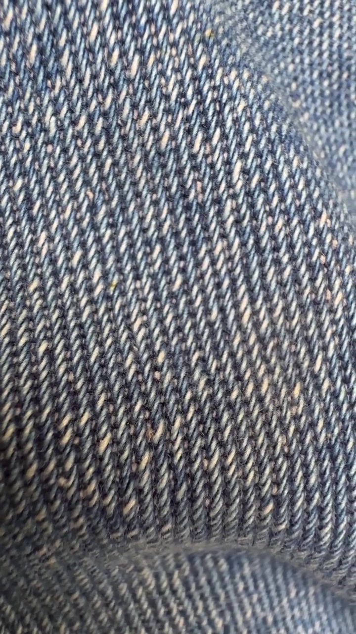 Tampilan Jarak Dekat Tekstur Kain Denim Biru