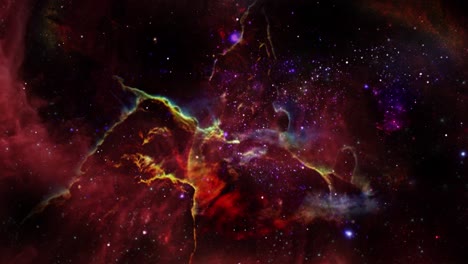 espacio a través del campo estelar a la nebulosa del águila