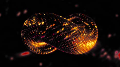 rendering 3d astratto di un simbolo dell'infinito luminoso