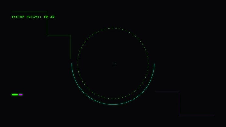 Digital HUD Interface Loading Progress Circle