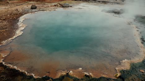 colourful hot spring in iceland