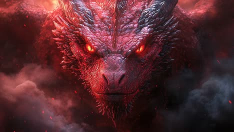 angry red dragon