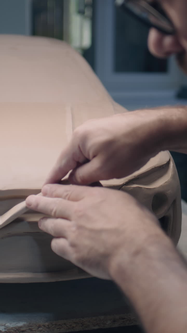 escultura de arcilla para modelos de automóviles