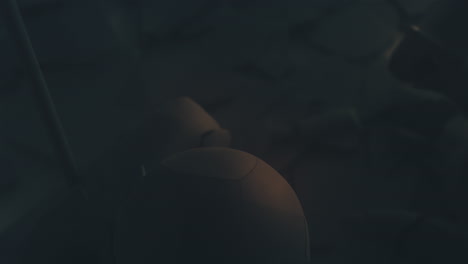 Destroyed andorids on a junkyard in yellow light