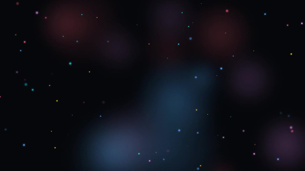 Abstract Background with Floating Colorful Particles and Soft Bokeh