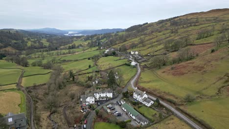 Pequeño-Pueblo-Rural-De-Troutbeck,-Cerca-De-Windermere