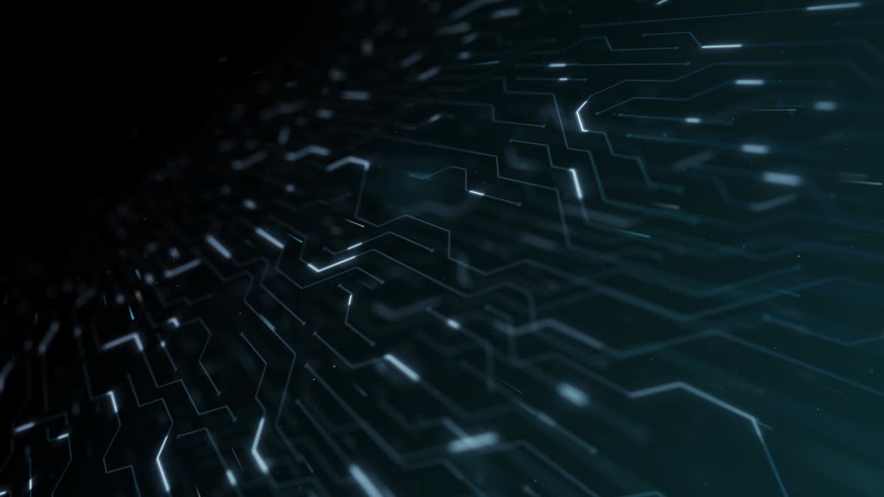 4k de alta tecnología bucle sin costuras de la placa de circuitos futurista.