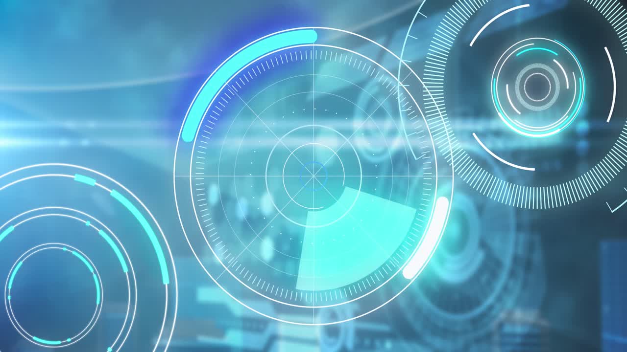 디지털 화면을 통해 스캔 및 데이터 처리 스 ⁇ 의 애니메이션