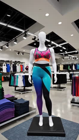 plus size activewear display in a retail store