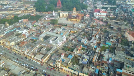 ayodhya drone view shri ram mandir, shri hanuman garhi mandir, lata mangeshkar chowk and ram ki paidi ghats